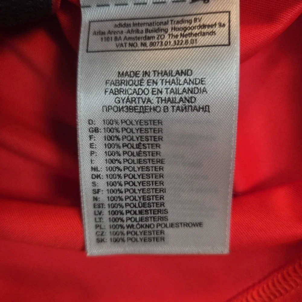 2009  adidas Formotion Referee Jersey Orange Pockets 1/4 Zip Size Small Soccer